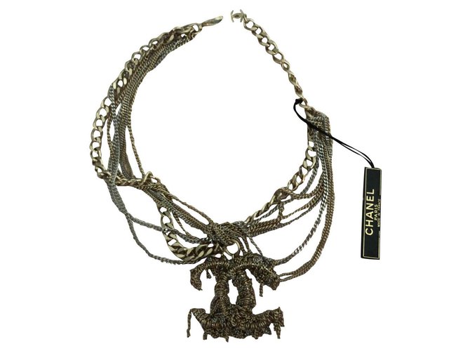 Chanel Necklaces Golden Steel  ref.156653