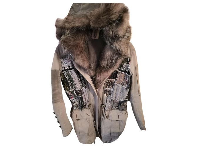Cappotto sublime Project Foce singola stagione Cachi