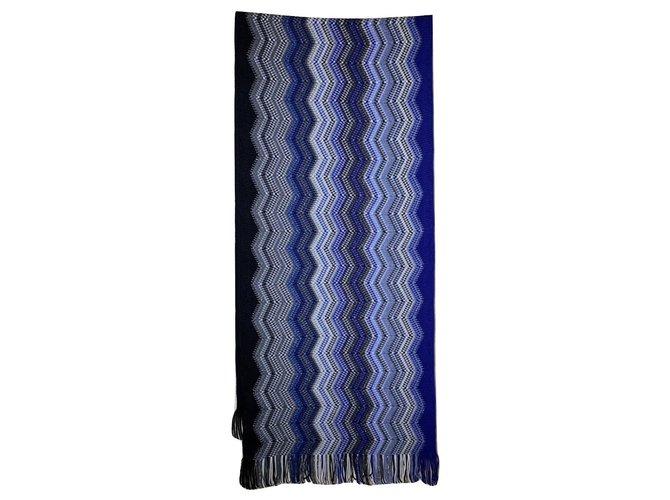 Missoni Wool scarf with fringes Multiple colors  ref.156695