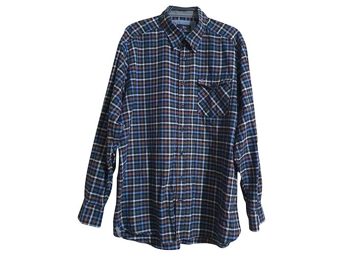 Camicia Paul Smith a quadri in cotone blu verde arancione XL Multicolore