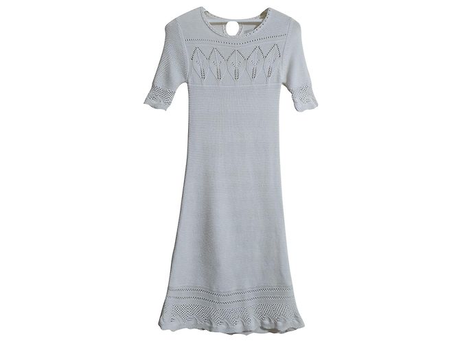 Vestido de punto blanco By Malene Birger XS