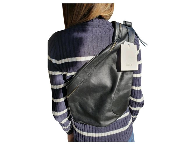 Céline Backpacks Black Leather  ref.156789