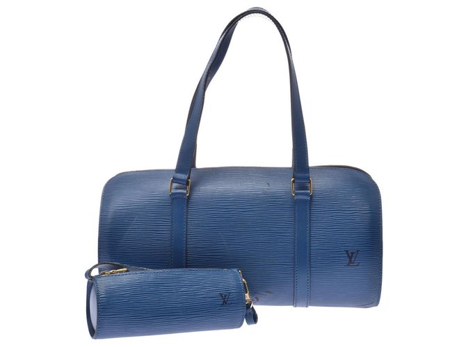 Bolso de mano Louis Vuitton Azul Cuero  ref.156800
