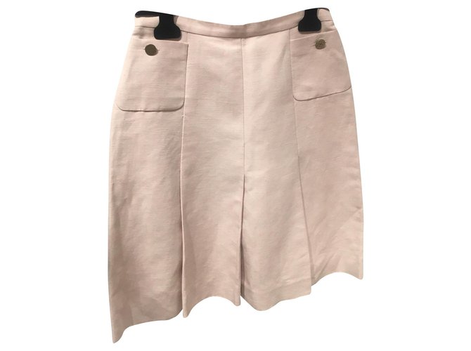 Chanel Skirts Beige Cotton Linen  ref.156901