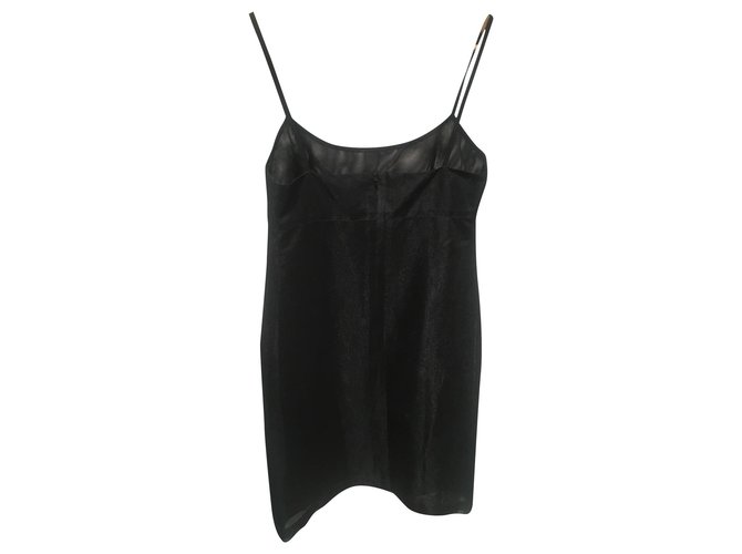 Chanel Dresses Black Polyester  ref.156903