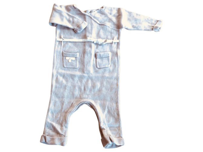 Baby Dior Cashmere knit pajamas Taupe  ref.156931