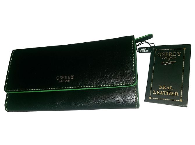 Autre Marque Osprey London Ledergeldbörse Schwarz