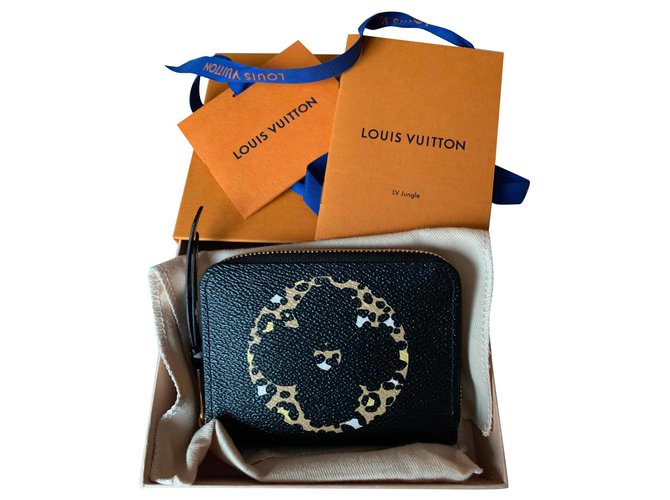 Louis Vuitton Zippy Jungle wallet Black Cloth  ref.157073
