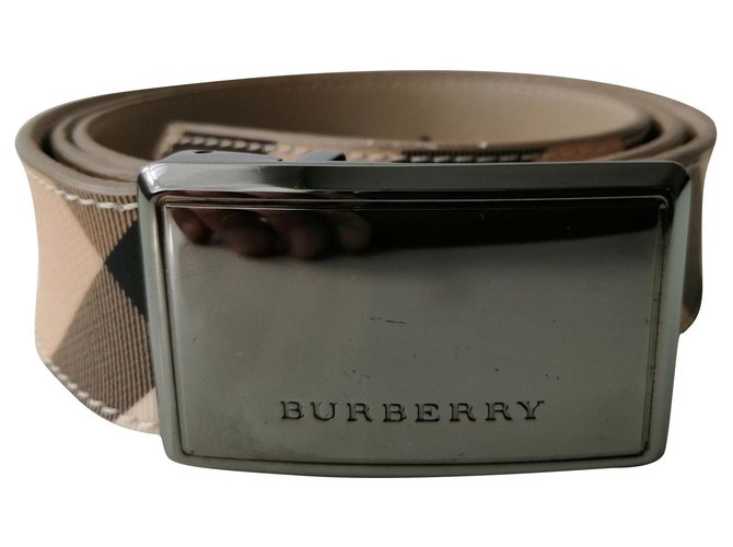 Burberry Cinturones Beige Cuero  ref.157090