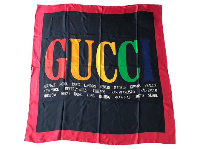 Gucci Echarpes Soie Multicolore  ref.157098