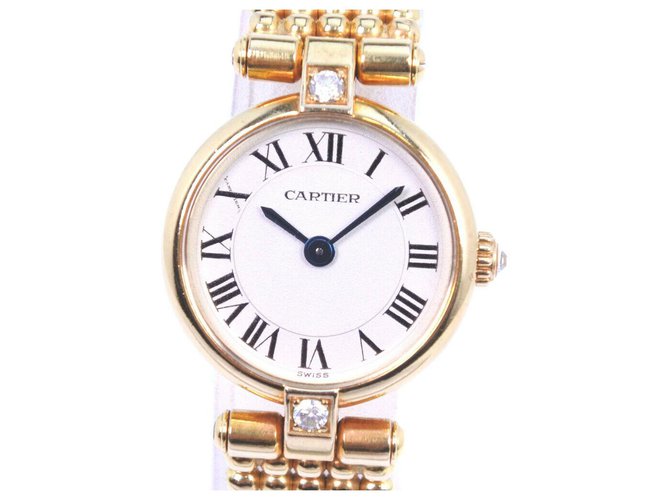 Cartier 1133 Relógio Diamond Vendome em 18K ouro amarelo Dourado  ref.157113