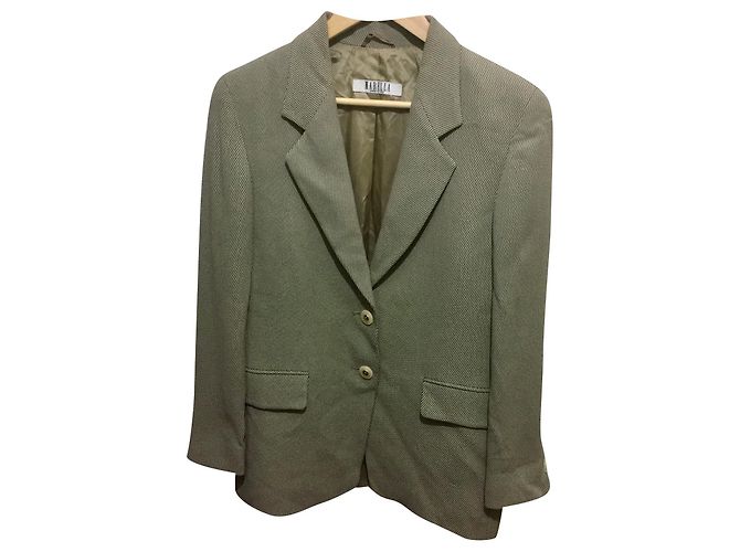Blazer Marella Marrom Bege Viscose Acetato