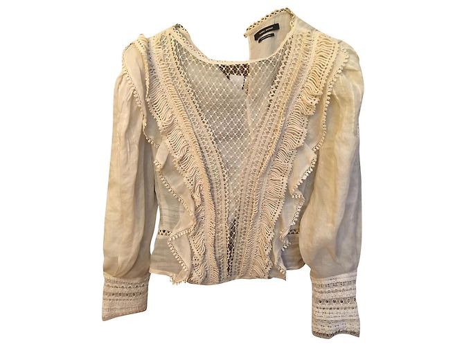 Isabel Marant Bluse Eggshell Holz Aus weiß
