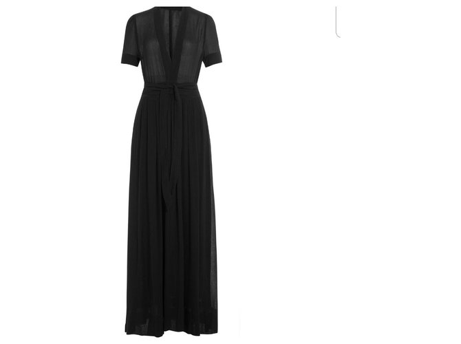 Isabel Marant Etoile Maxi robe Isabel Marant  Etoile Viscose Noir  ref.157241