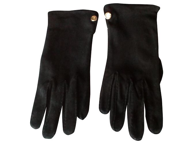 GUCCI Schwarze Wildlederhandschuhe