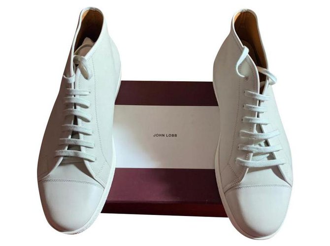 John Lobb Sneakers White Leather  ref.157369
