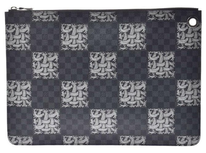 Louis Vuitton Taschen Grau Leder  ref.157376