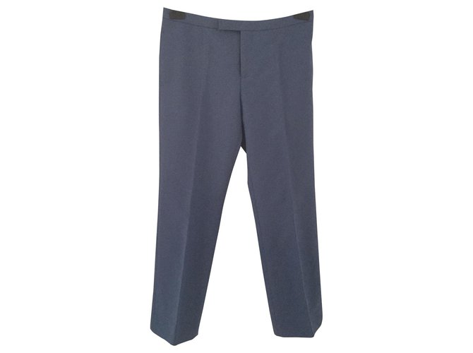 Céline Pantalons, leggings Polyester Bleu  ref.157432