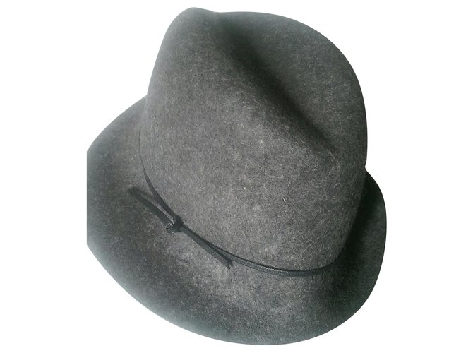 Maje Hats Grey Wool  ref.157443