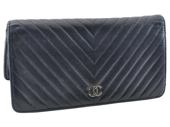 Wallet On Chain Portafoglio Chanel Nero  ref.157470