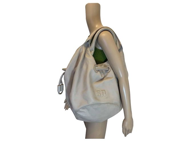 Bolsa de couro Sonia Rykiel rosa bege