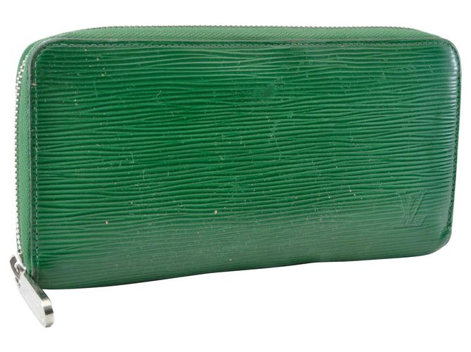 Porte monnaie louis Vuitton Vert  ref.157478