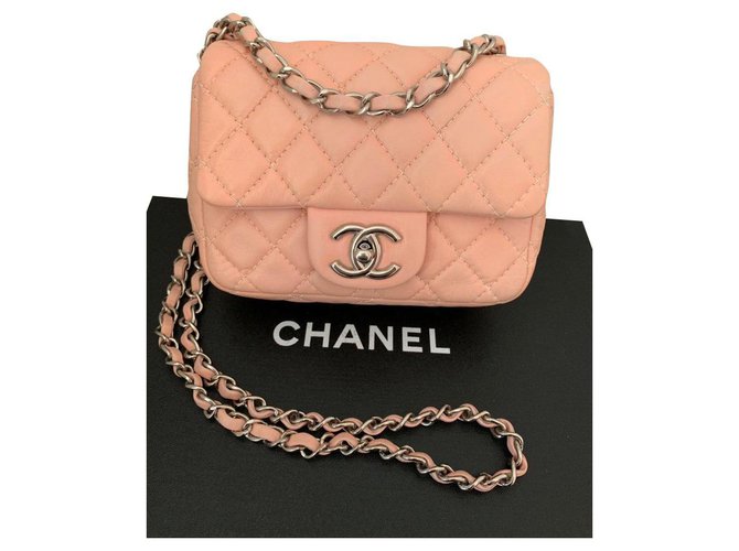 Timeless CHANEL Clássico Rosa Couro  ref.157561