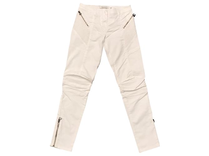 Vaqueros Biker Pierre Balmain Blancos Ajustados