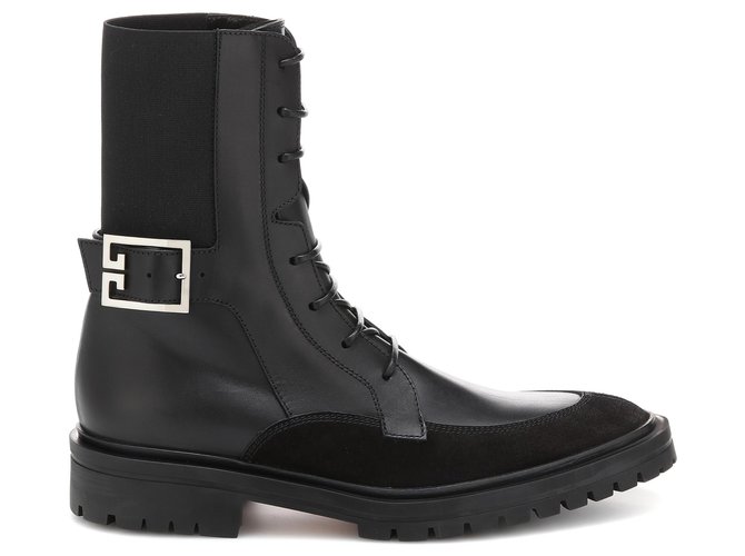 GIVENCHY Aviator leather ankle boots brand new Black  ref.157567