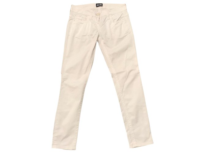 Jean Paul Gaultier Jeans White Cotton Elastane  ref.157568