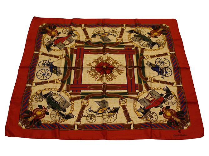 Autre Marque Sciarpa in seta Brooks Brothers 90 Motivi Cabriolet Multicolore