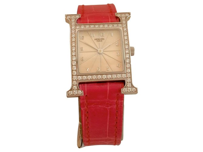 Hermès Relógios finos Fora de branco Aço  ref.157749