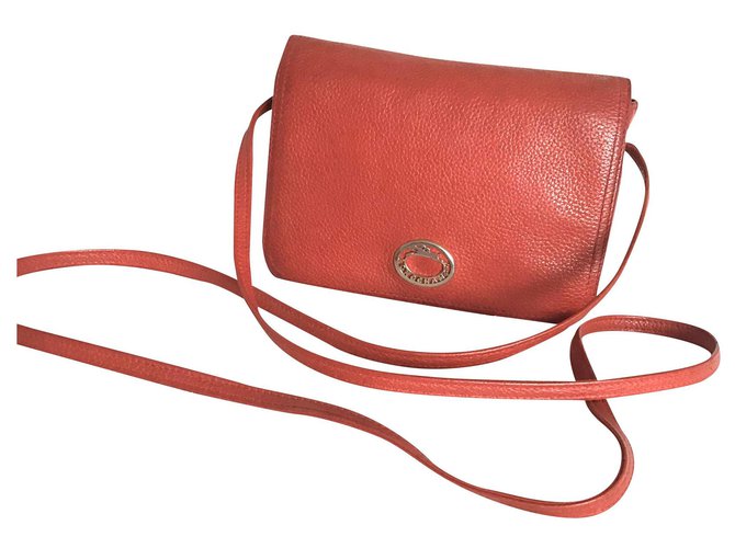 Longchamp Handbags Red Leather  ref.157820