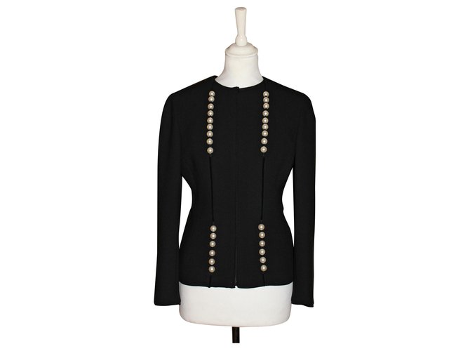 Valentino Boutique Collector’s Jacket Laine Noir  ref.157831