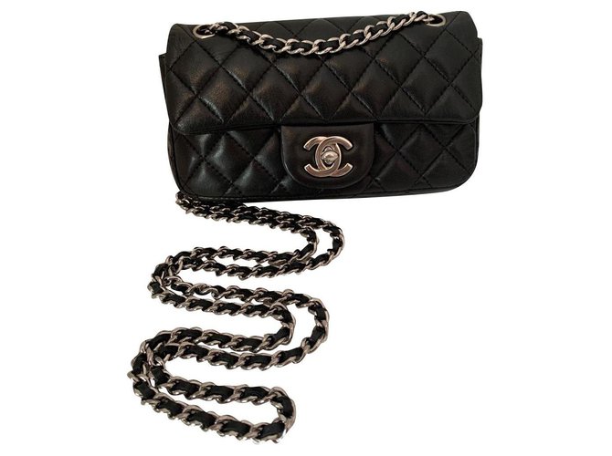 Chanel Classique Cuir Noir  ref.157840