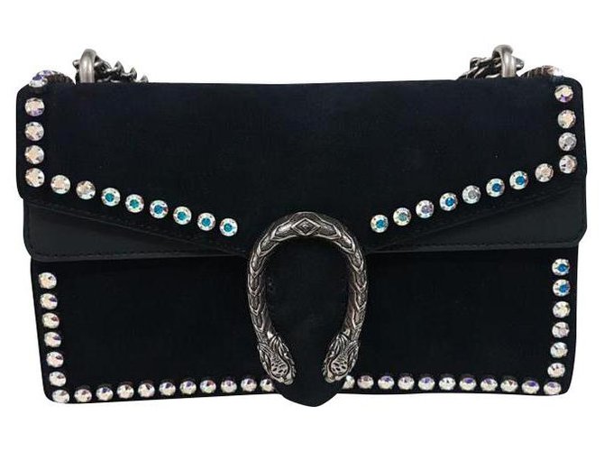 Dionysus Gucci Handbags Black Suede  ref.157863