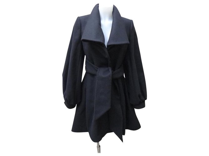 Stella Mc Cartney Coats, Outerwear Black Cashmere Wool  ref.157864