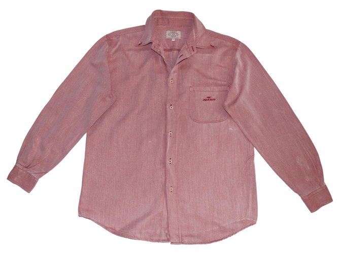 Armani Jeans Shirts Pink Cotton Viscose  ref.157882