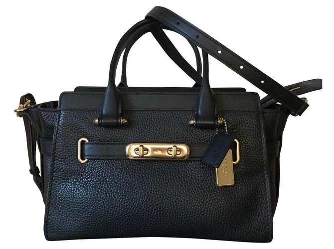 COACH SWAGGER Black Leather  ref.157952