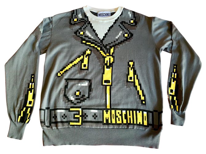 Moschino Chandails Coton Gris  ref.157971