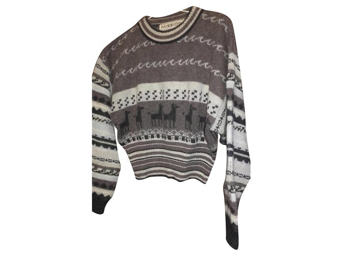 Autre Marque Peruvian Mission style vintage sweater Multiple colors Wool  ref.158099