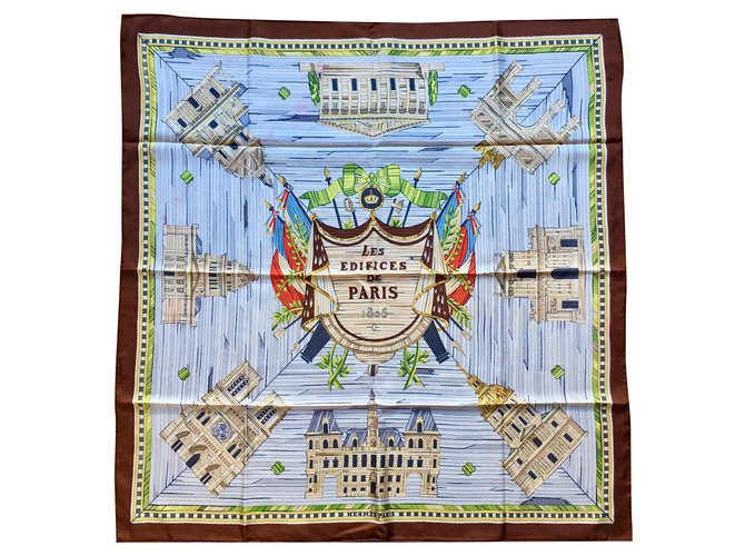Hermès OS EDIFÍCIOS DE PARIS 1806 Multicor Seda