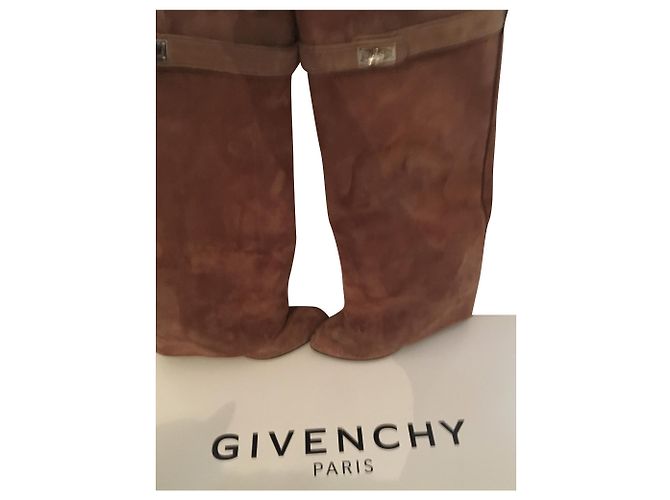 Givenchy Shark Deerskin Boots Brown