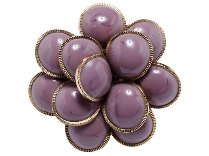 Autre Marque SPILLA E CIONDOLO VIOLA CAMELIA D'oro Porpora