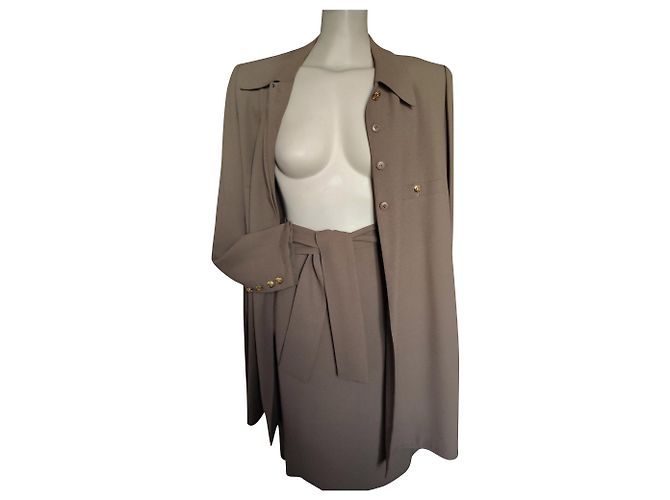 Completo Gonna e Giacca Sonia Rykiel Marrone Chiaro Viscosa