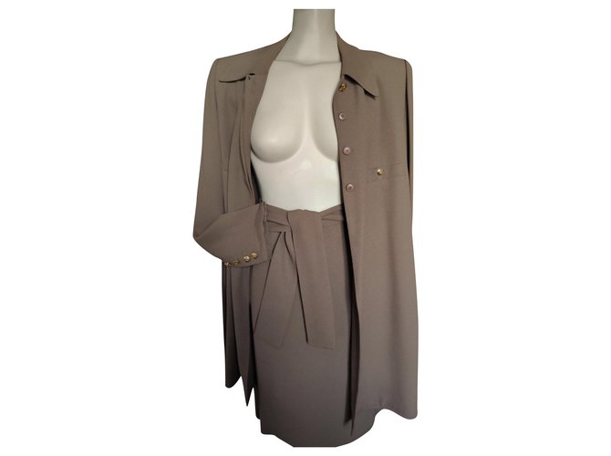 Sonia Rykiel Skirt suit Light brown Viscose  ref.158264