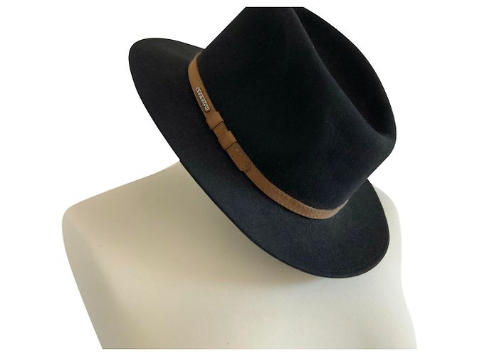 Stetson Black Wool Felt Hat T55