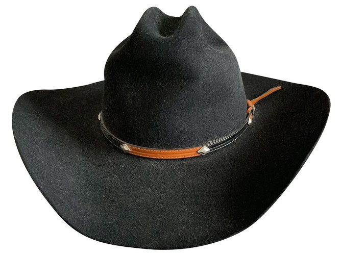 Stetson Cowboy Texas XXXX Preto Lã  ref.158277