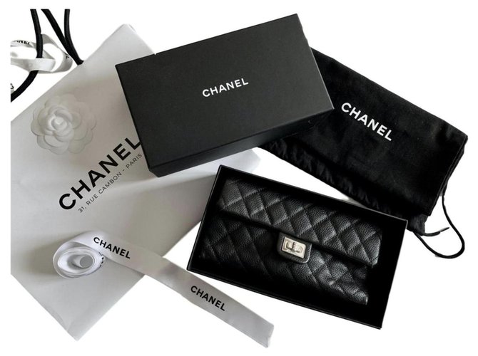 Pochette Uniforme Chanel 2.55 Nero Pelle  ref.158323