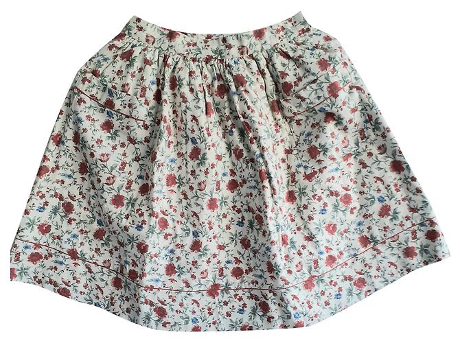 Falda floral de algodón beige Cacharel 11-12 años Multicolor